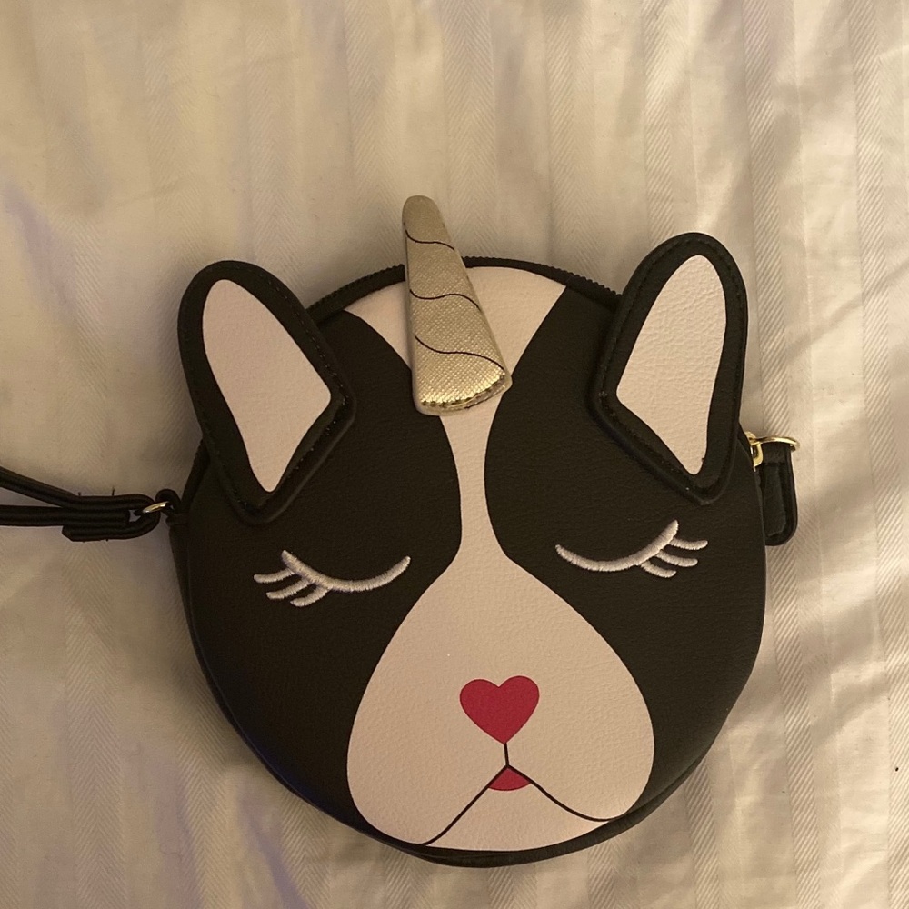 Cute pup-unicorn coin purse